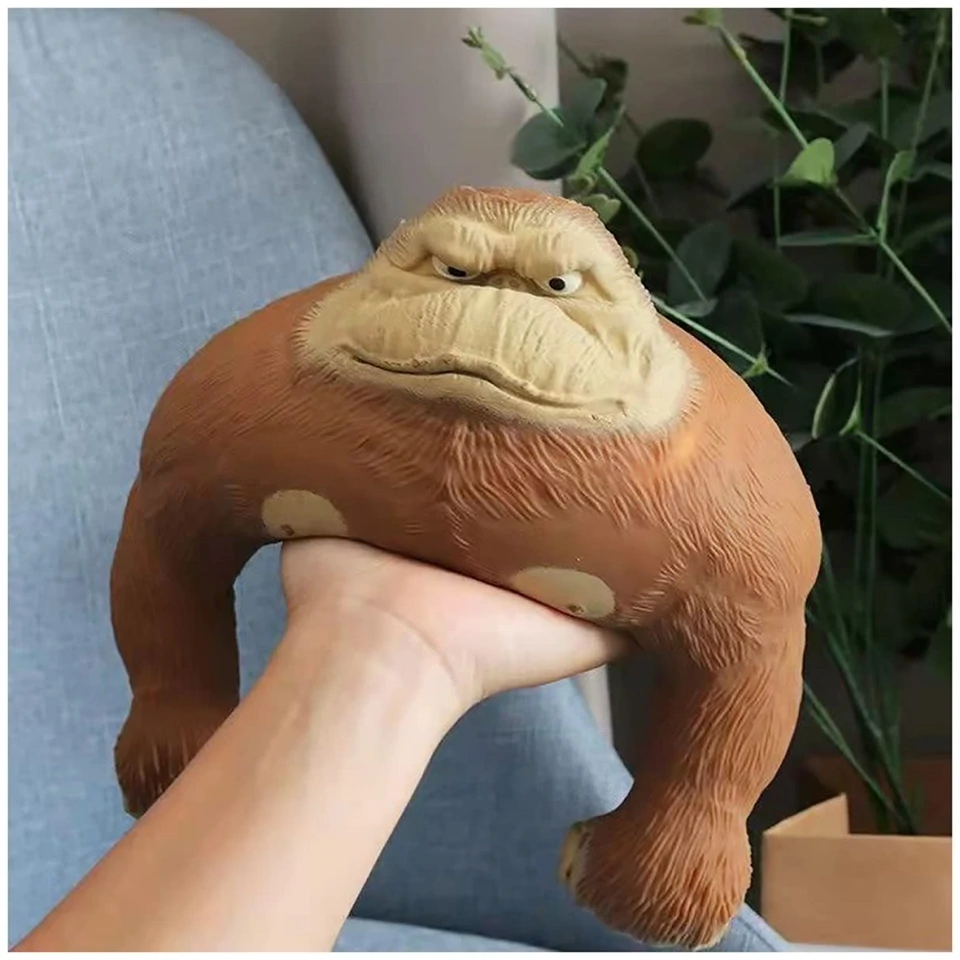 Gorilla formájú, nyomkodható, stressz csökkentő játék gumiból