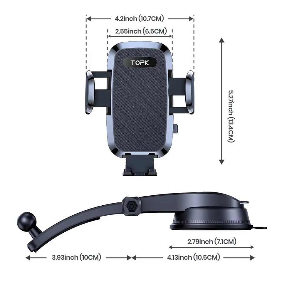 D36E 2-in-1 telefontartó autóba