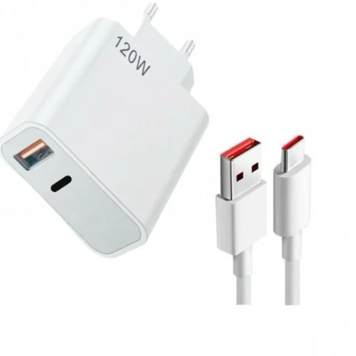 2in1 QC4.0 + PD gyorstöltő adapter + 1M kábel