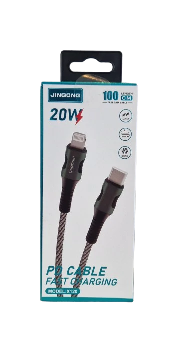 jingong X120 Lightning adatkábel /C-to-L, 1 méter/