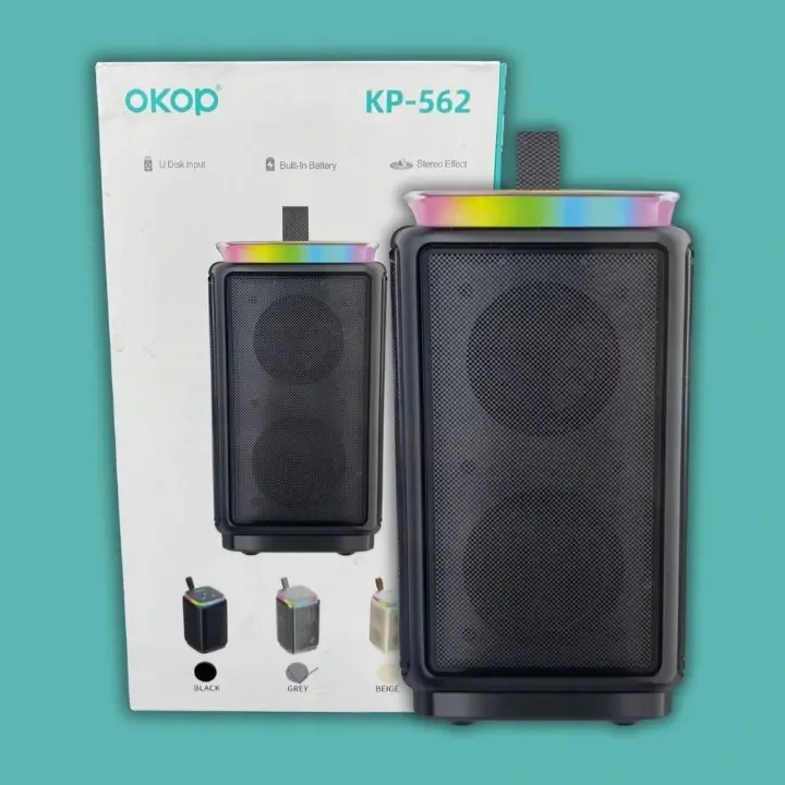 KP-562 360° vízálló hangszóró /BT,LED,akksi/