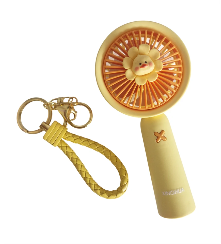 Mini hordozható kézi ventilátor sárga