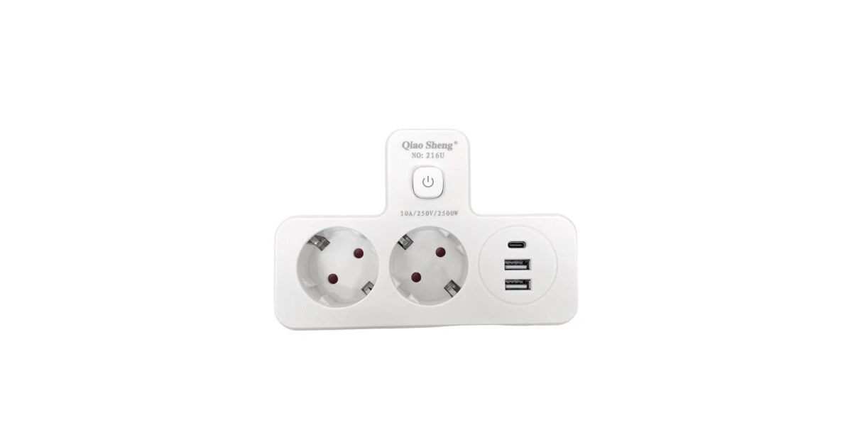 3in1 220V elosztó + USB töltő + éjjeli lámpa