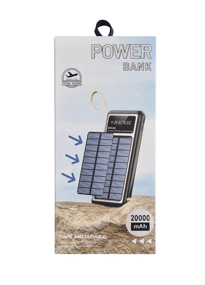 Napelemes powerbank (20000 mAh)