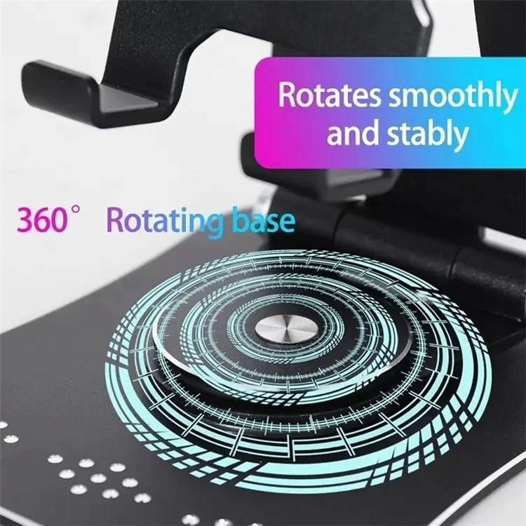 G61 összecsukható alumínium asztali telefontartó, 360°