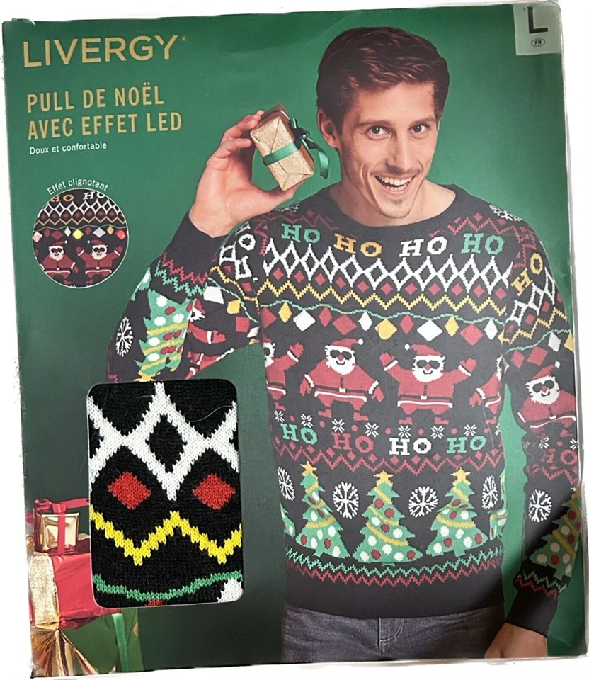 Karácsonyi világítós, zenélős pulcsi
