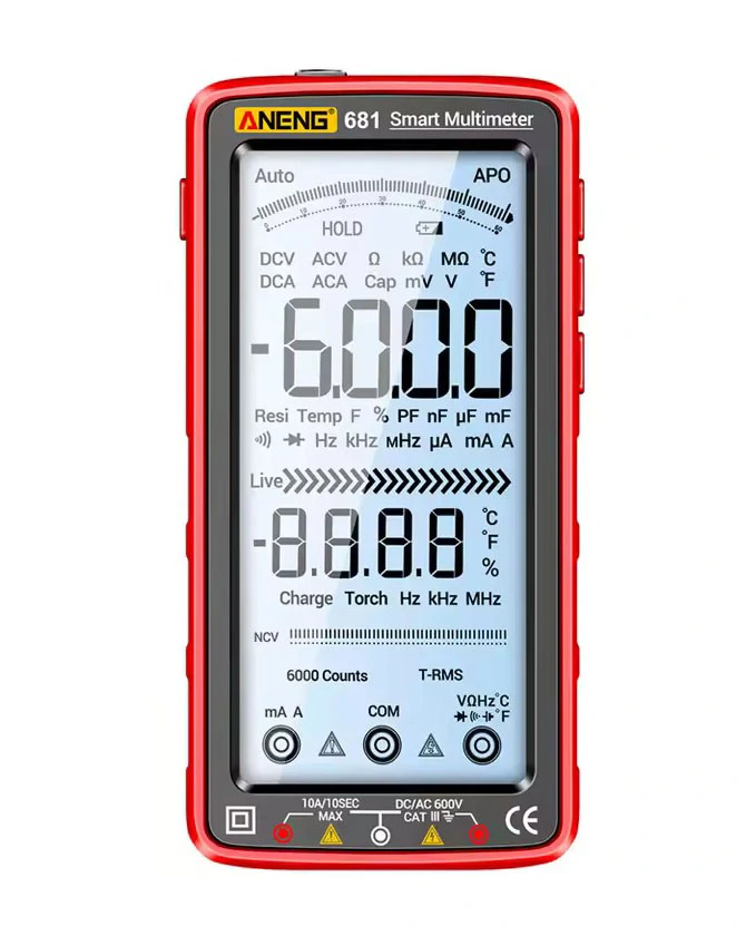 ANENG 681 LCD feszültség és voltmérő multiméter