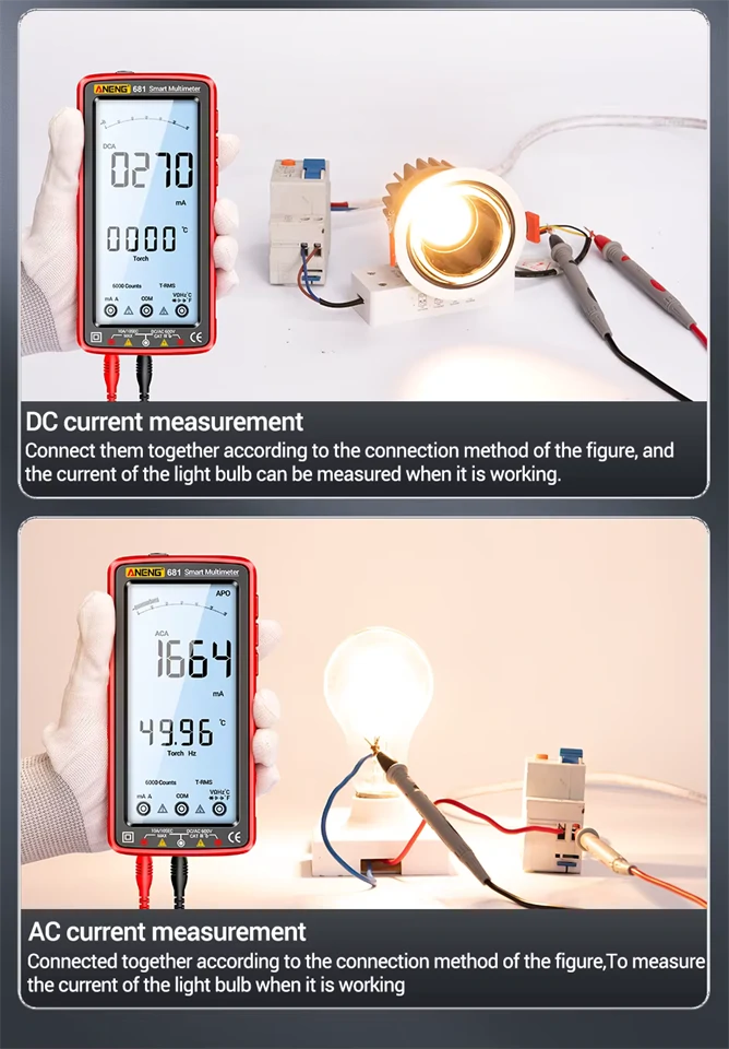 ANENG 681 LCD feszültség és voltmérő multiméter