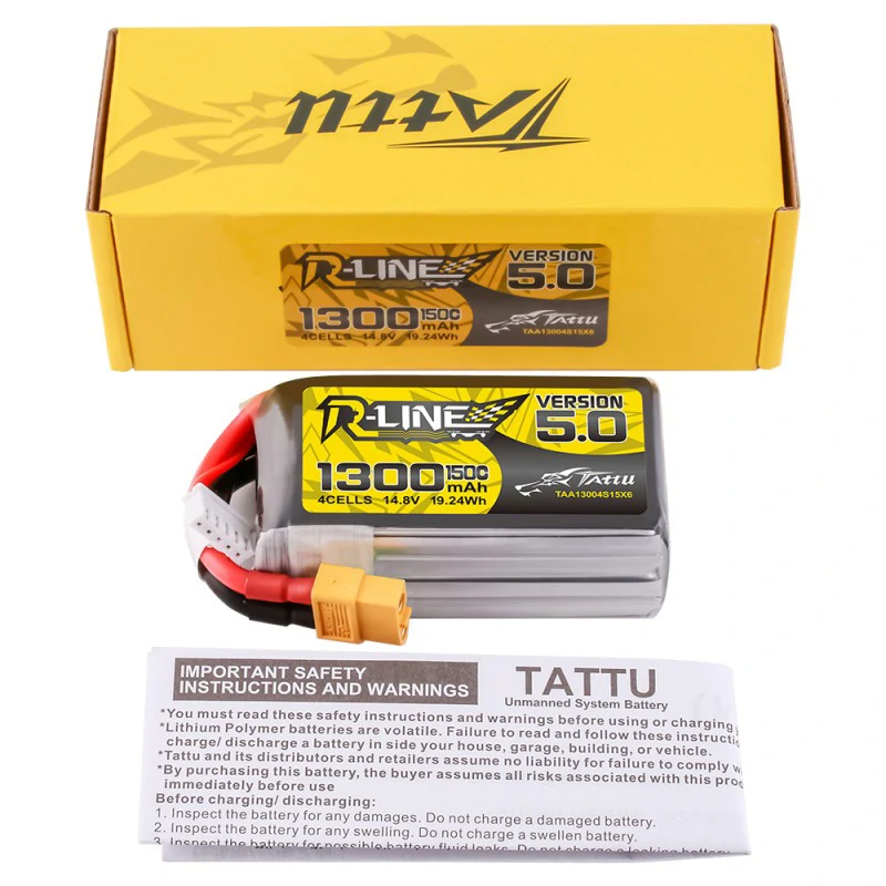 Tattu R-Line 5.0 1300mAh 14.8V 150C akkumlátor