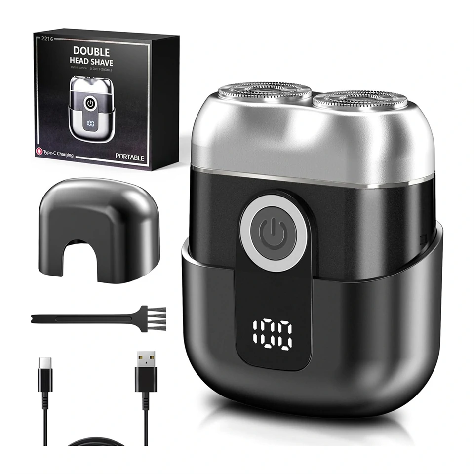 Yeerain férfi mini elektromos borotva LED kijelzővel