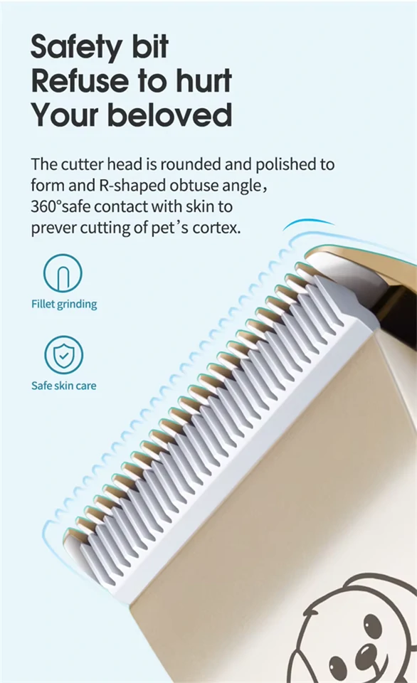 Akkumulátoros kisállat trimmer kit 