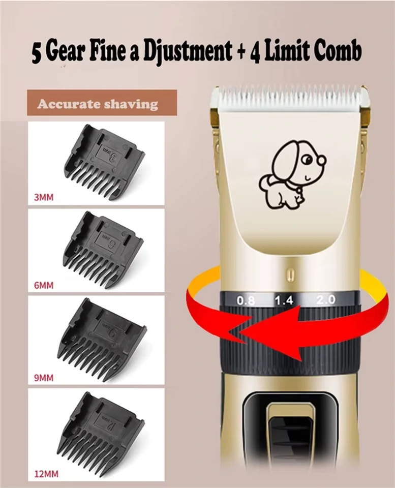 Akkumulátoros kisállat trimmer kit 