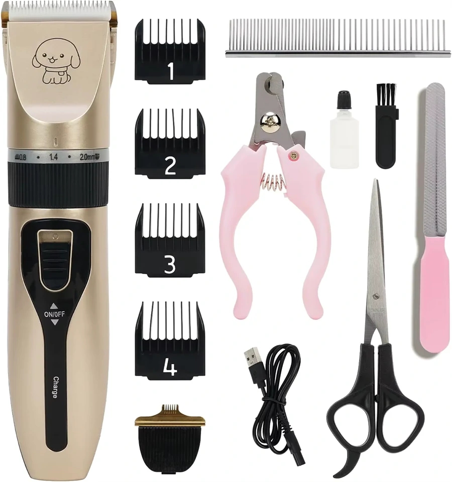 Akkumulátoros kisállat trimmer kit 
