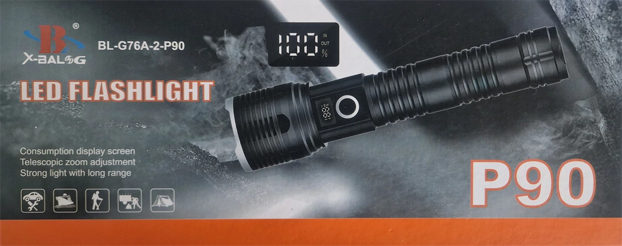 P90 aluminium zseblámpa