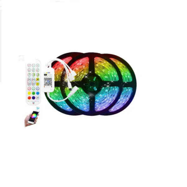 Faklya színváltós WiFi RGB LED szalag (3×5 m)