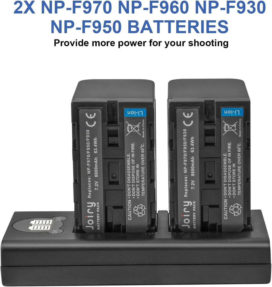 Joiry töltő és 2x F960/970 akkumlátor