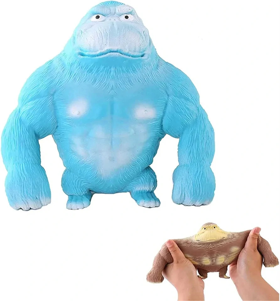 Gorilla formájú, nyomkodható, stressz csökkentő játék gumiból