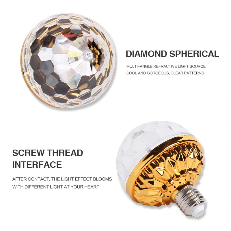 Forgó E27 LED diszkólámpa (3W)