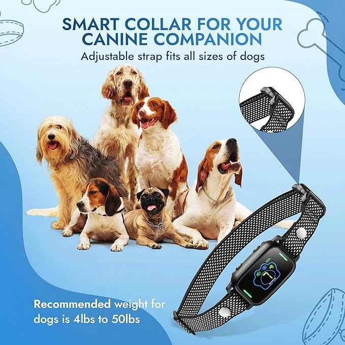 Ugatásgátló kutyanyakörv rezgéssel és hangjelzéssel