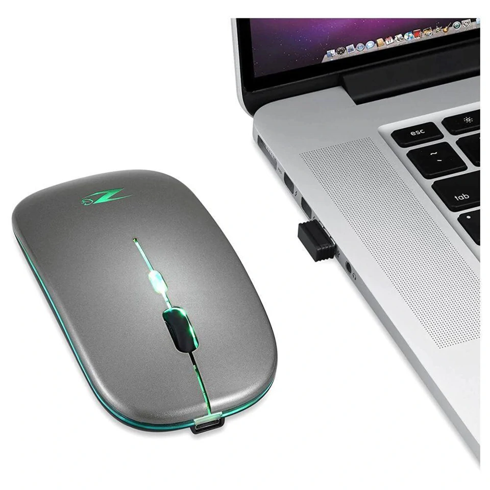 Tölthető 2.4Ghz egér 7 színű LED fénnyel