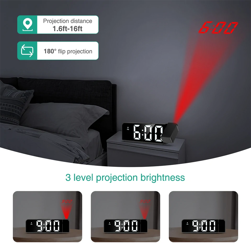 GH8013 LED kivetítős óra