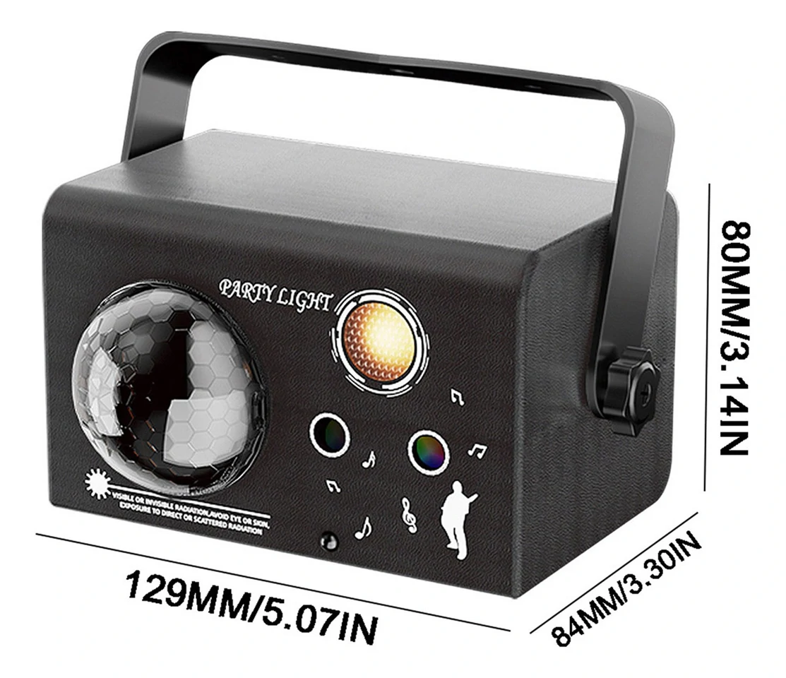 3in1 lézer+LED party fény távirányítóval