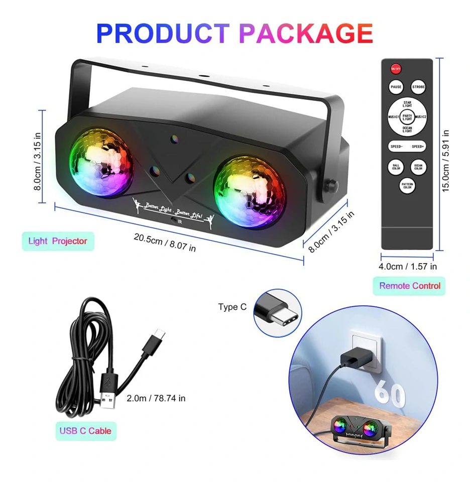 5in1 party fény projektor