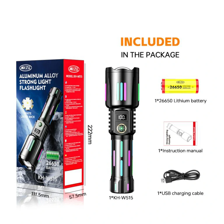 KH-W515 nagy fényerejű elemlámpa