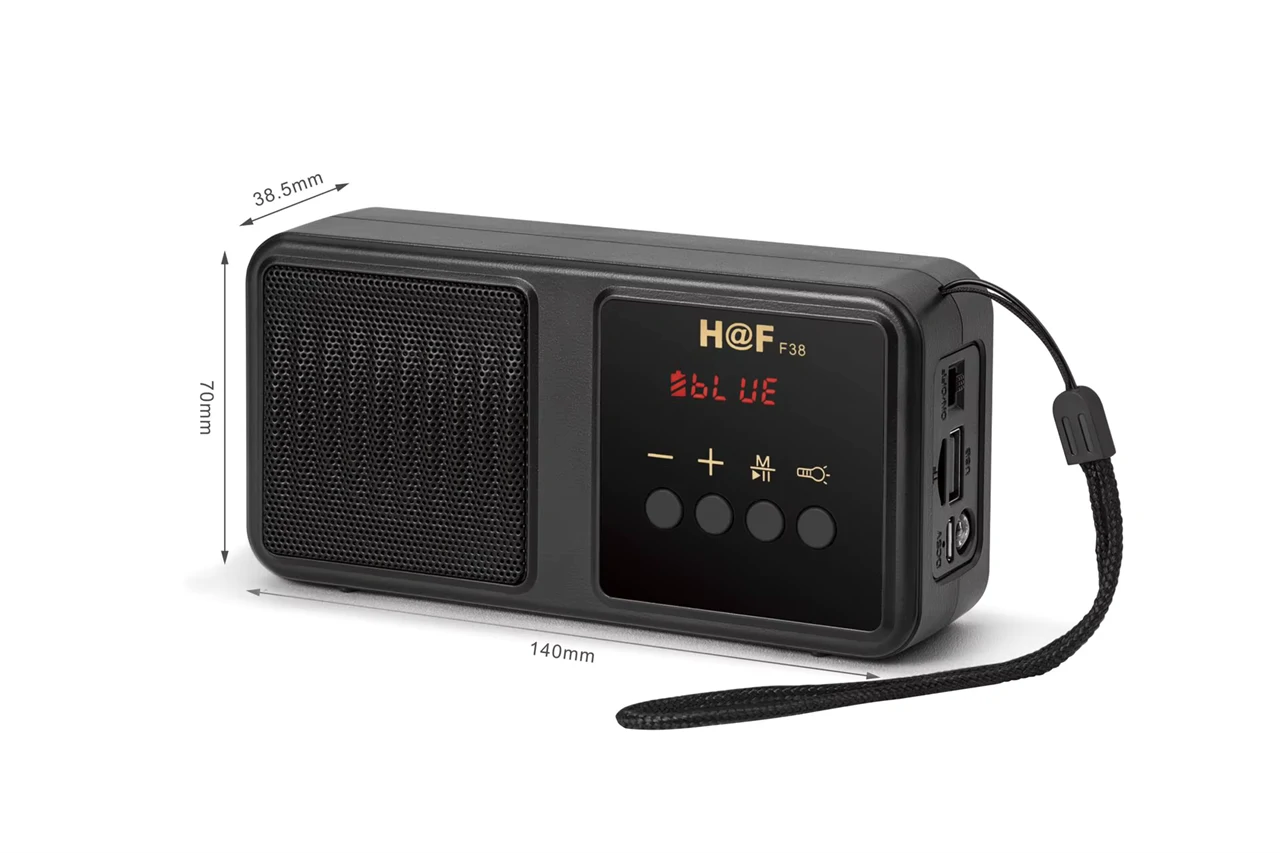 HF-F38 hordozható FM rádió