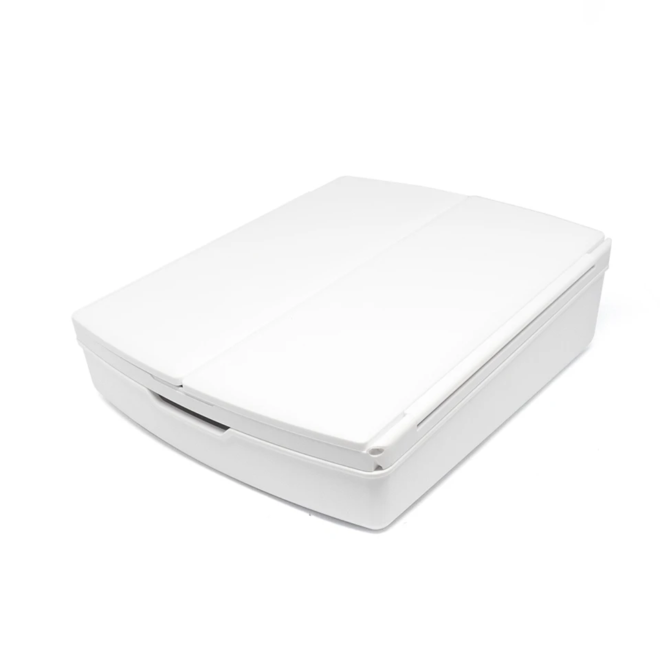 Kinyitható, 3 részes sminktükör – nagyítóval, sminktartóval, LED világítással