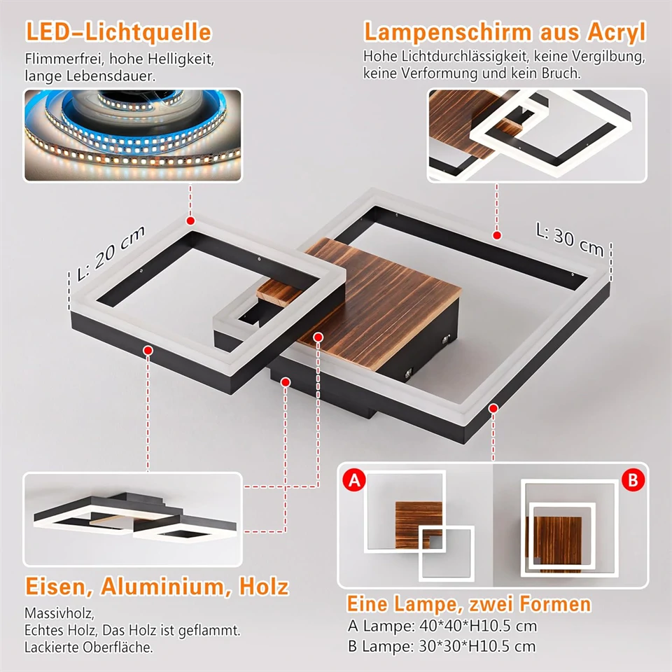 Fa mennyezeti LED lámpa 30W