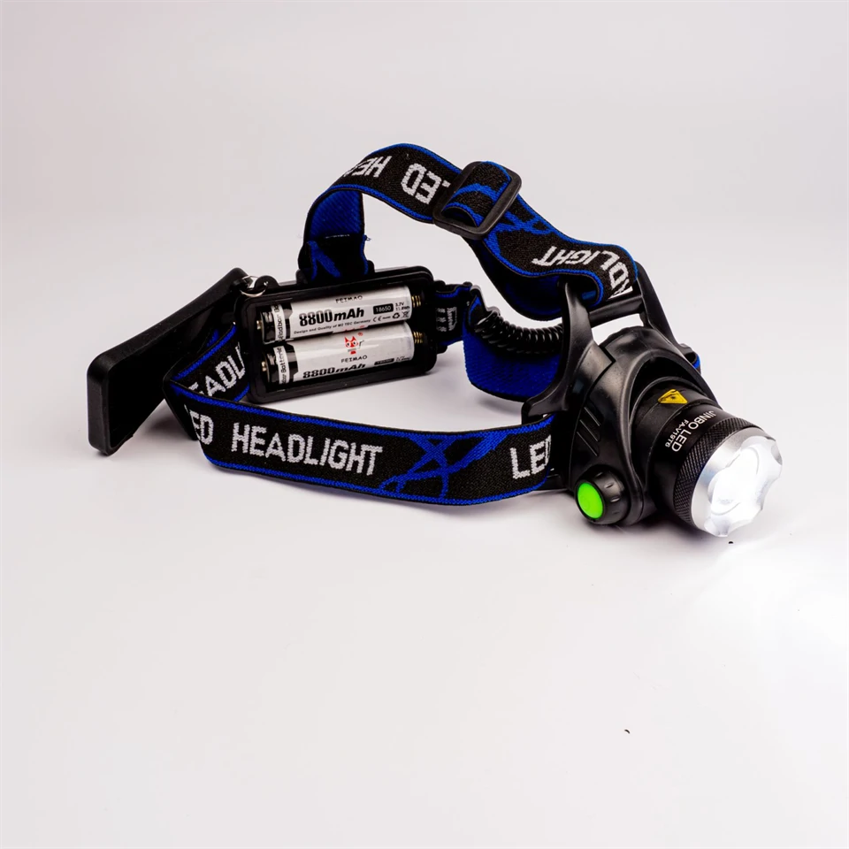 Nagy kapacitású Cree LED fejlámpa fókuszállítással