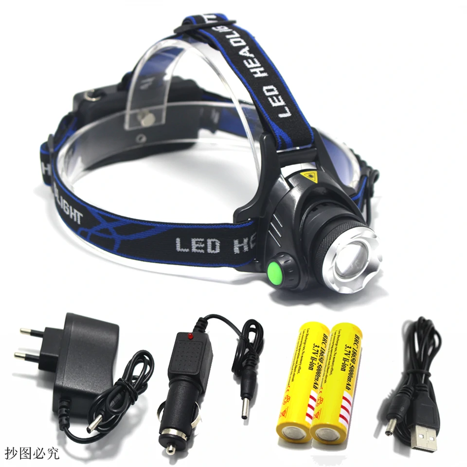 Nagy kapacitású Cree LED fejlámpa fókuszállítással