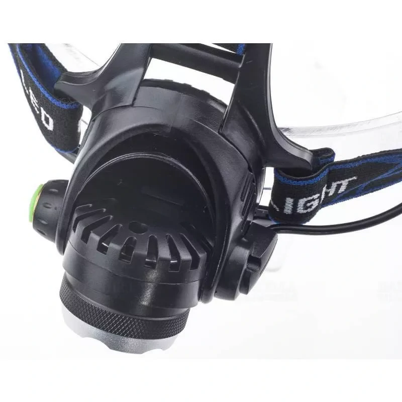 Nagy kapacitású Cree LED fejlámpa fókuszállítással (2x8800 mAh)