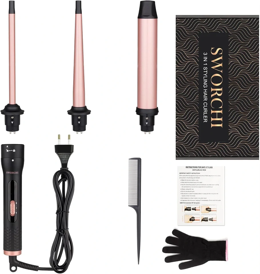 Sworchi 3in1 cserélhető kerámiás hajsütővas