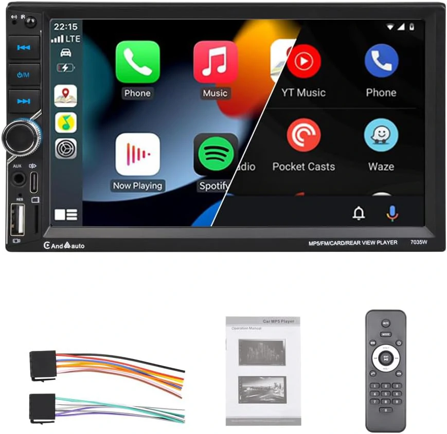 7035W 2DIN Bluetooth Autós MP5 Lejátszó