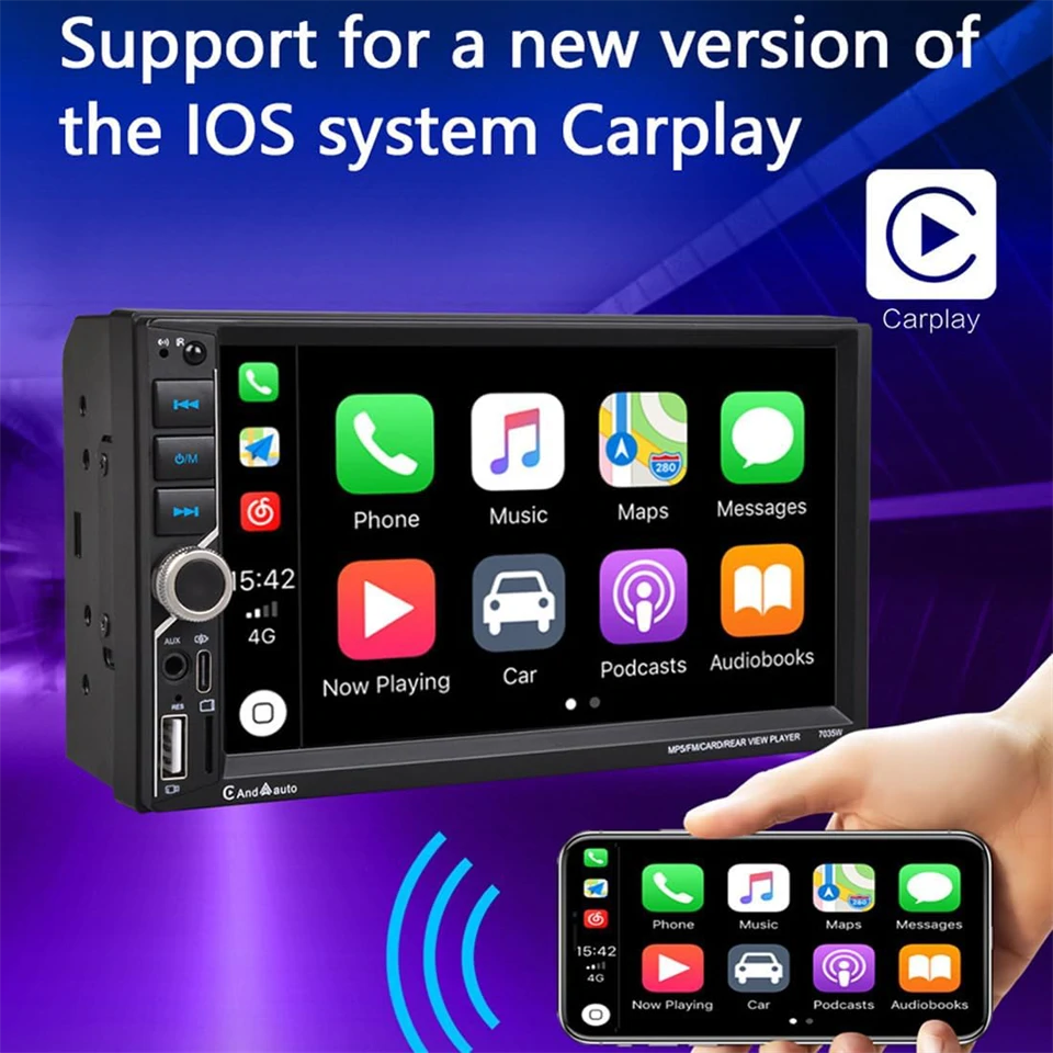 7035W 2DIN Bluetooth Autós MP5 Lejátszó