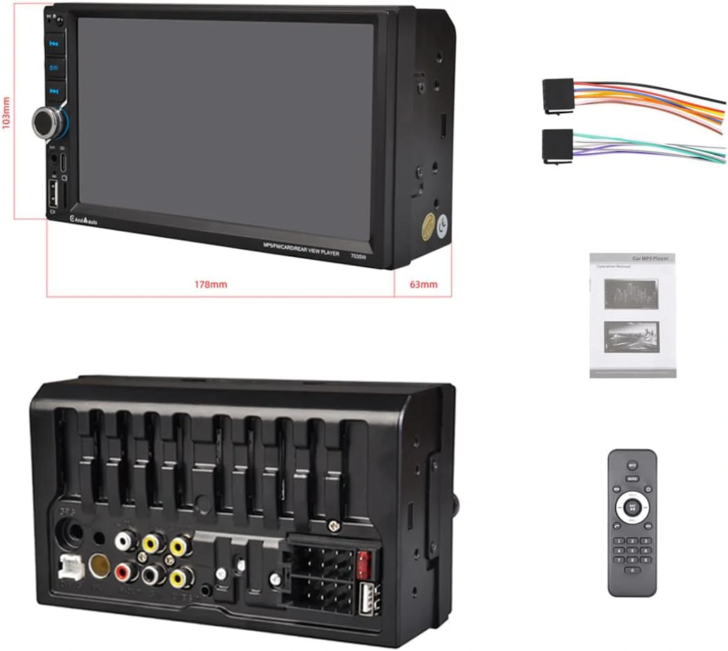 7035W 2DIN Bluetooth Autós MP5 Lejátszó