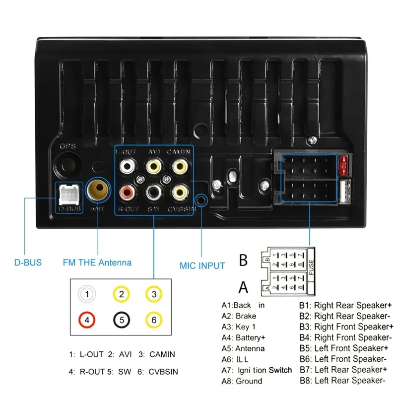 7035W 2DIN Bluetooth Autós MP5 Lejátszó