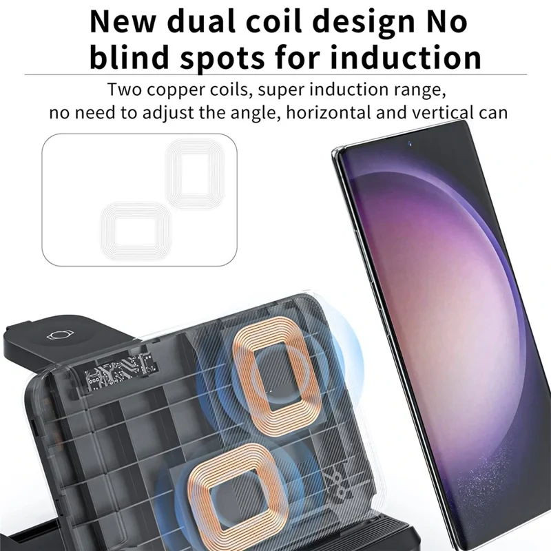 W82S összecsukható 3in1 Wireless töltőállomás