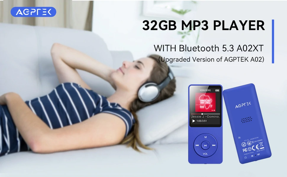 AGPTEK A02XT 32GB MP3 lejátszó
