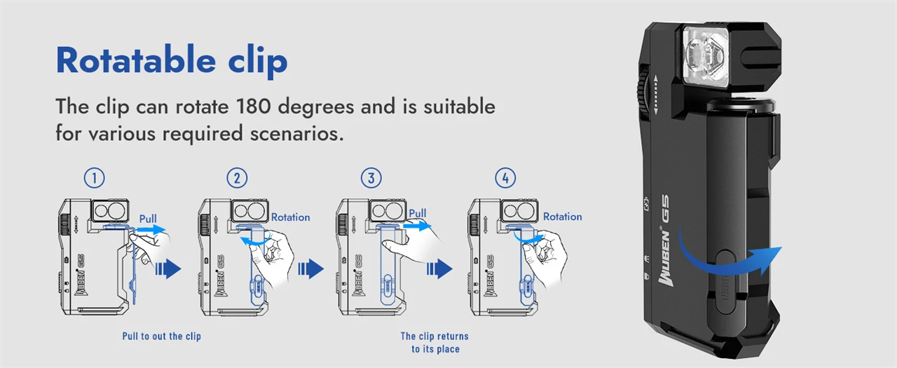 Wuben G5 micro zseblámpa
