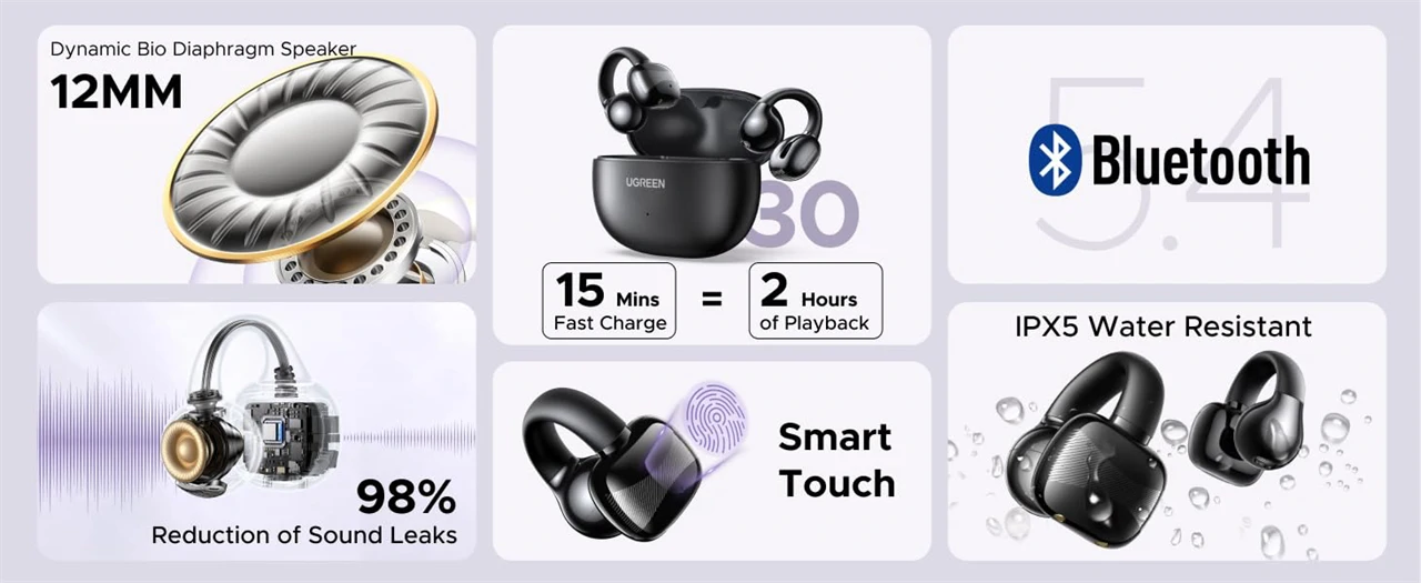 Ugreen HiTune S3 vezeték nélküli fülhallgató