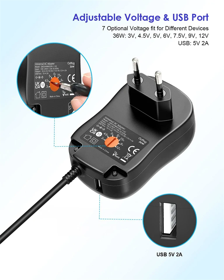 Outtag 36W univerzális AC adapter