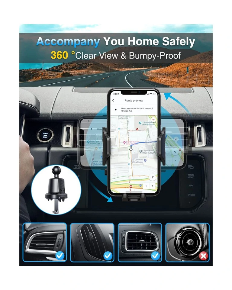 VANMASS CTEZ11 szellőzőrácsra rögzíthető autós tartó