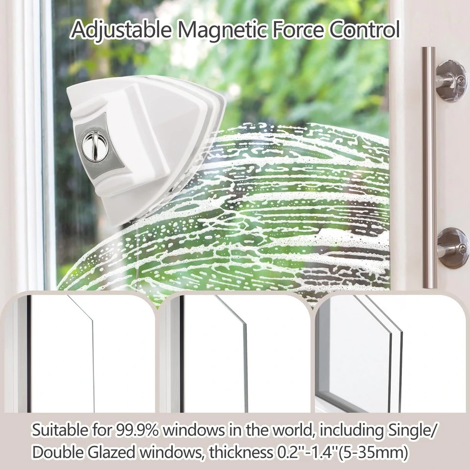 Mágneses ablaktisztító biztonsági kötéllel (5-35 mm)