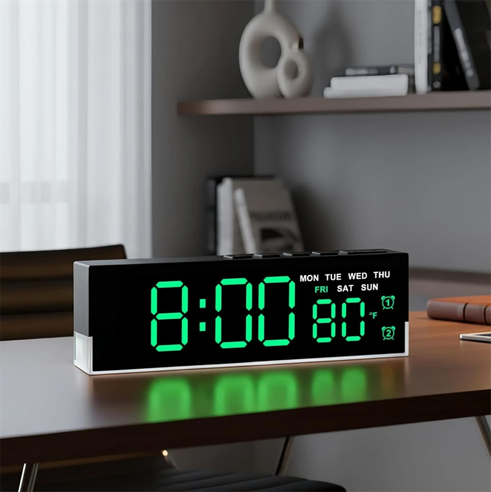 Többfunkciós LED digitális ébresztőóra hangulatvilágítással