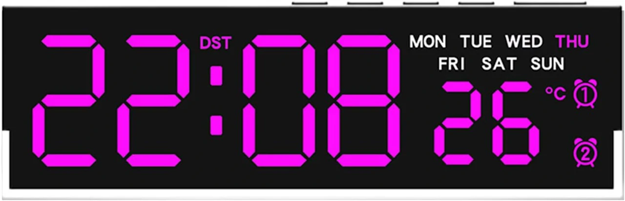 Többfunkciós LED digitális ébresztőóra hangulatvilágítással