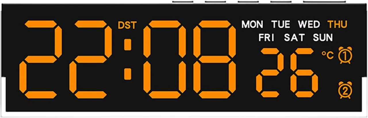 Többfunkciós LED digitális ébresztőóra hangulatvilágítással