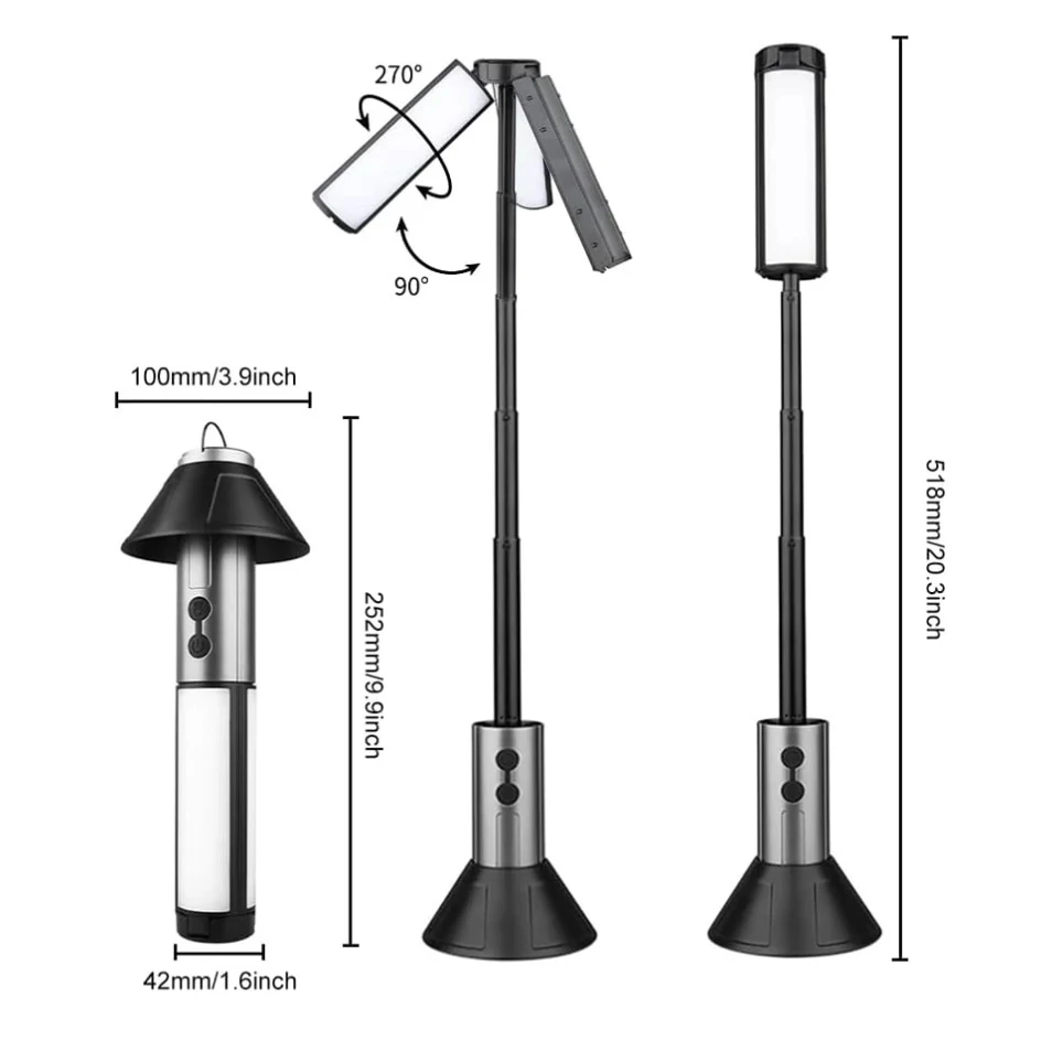 YD-2324 teleszkópos kemping lámpa